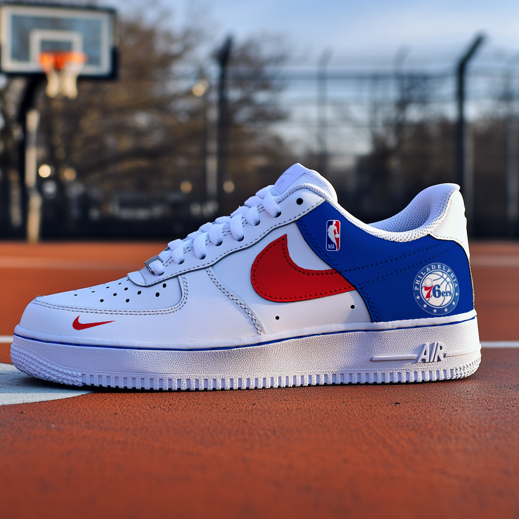 Philadelphia 76ers Custom Af1 CIZZEL CUSTOMS